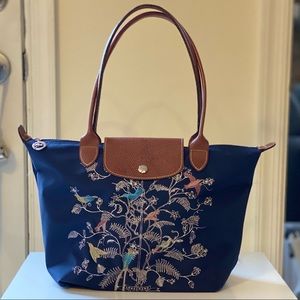 Longchamp Le Pliage Shoulder Bag in Navy w/ Detail